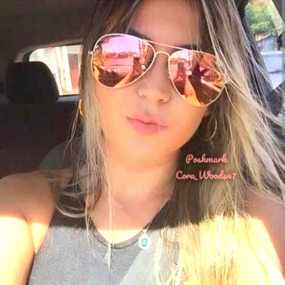 Ray Ban Aviator Copper Pink Flash Lenses RB3025 Gold Frame 58 / 62 Unisex New - Picture 13 of 16